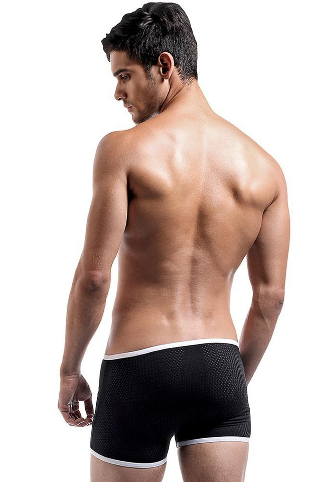 Male Power Rubber Classic Thong, Black, Medium