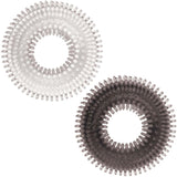 Nasstoys Mack Tuff Ribbed Cock Rings, Clear/Smoke