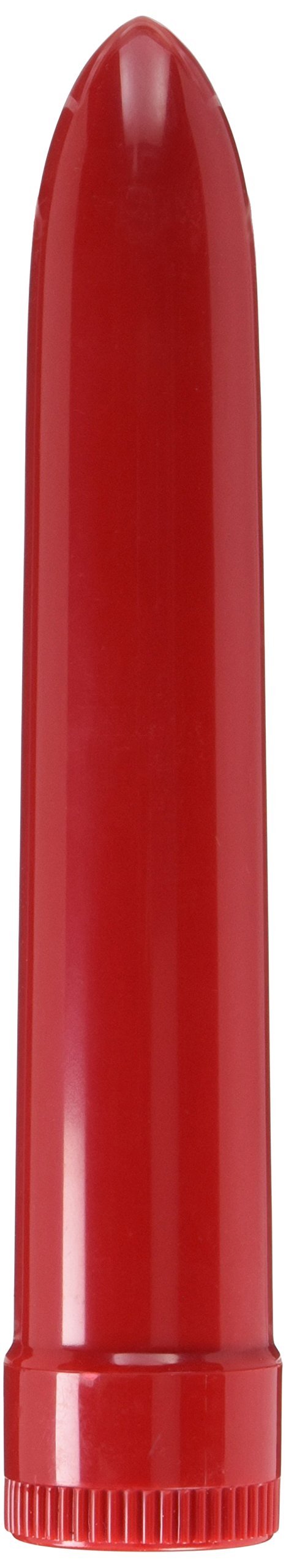 Ladys Mood Plastic Vibrator, Red, 7 Inch