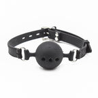 RYOZOCH Silicone Breathable Ball Gag for Adult Bondage Restraints Sex Play (Black, 1.5in Ball)