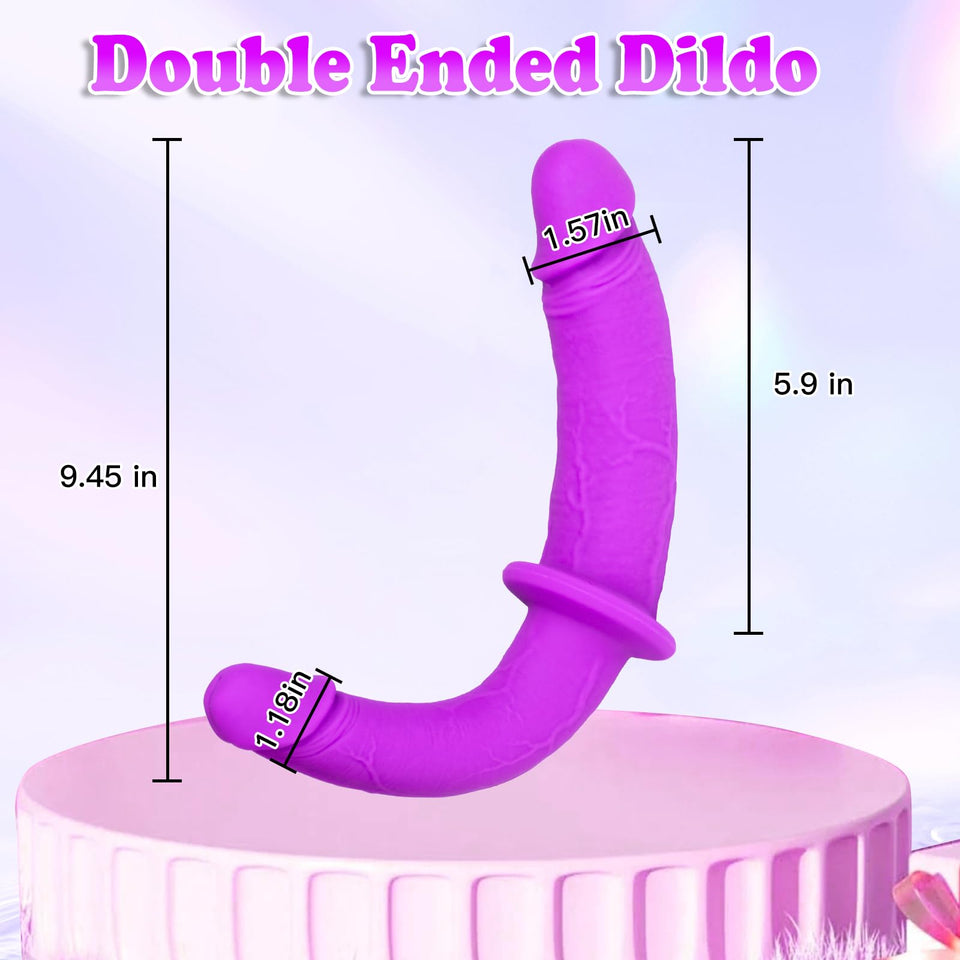 Strap On Dildo Womens Sex Toys - Double Ended Dildo Silicone Fantasy Long Dildos Hands Free Masturbators, Strap On Harness Big A