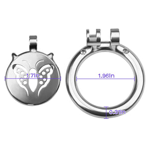 Stainless Steel Male Chastity Device Cock Cage Smooth Metal Bondage Locked Penis Exercise Cage Sex Toy for Men Couple (1.96 Inch