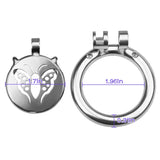 Stainless Steel Male Chastity Device Cock Cage Smooth Metal Bondage Locked Penis Exercise Cage Sex Toy for Men Couple (1.96 Inch