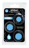 Triton Cockring W/Knubbs 3Pk Blk