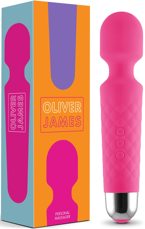 Oliver James Vibrator Wand for Women (Small) | Quiet Vibrating Dildo with 20 Patterns and 8 Speeds for Sexual Pleasure | Adult S