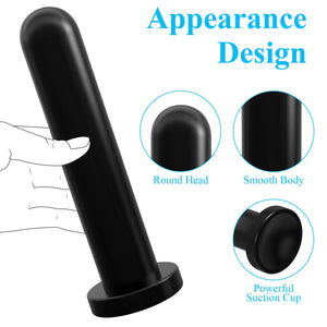 Butt Plug for Prostate Stimulation,Soft Anal Dildo G-spot Adults Sex Toy for Women Men Advanced Player,Black