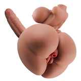 Clarerupt 3 in 1 Shemale Sex Doll Trans Sex Toy with Penetrable Dildo and Pussy Ass, FUTA Sex Doll Torso Male Masturbator with B