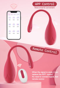 Bullet Dildo Vibrator Rose Sex Toy, Vibrators with Video App Remote Control, 9 Music Modes, Silicone Waterproof Magnetic Chargin