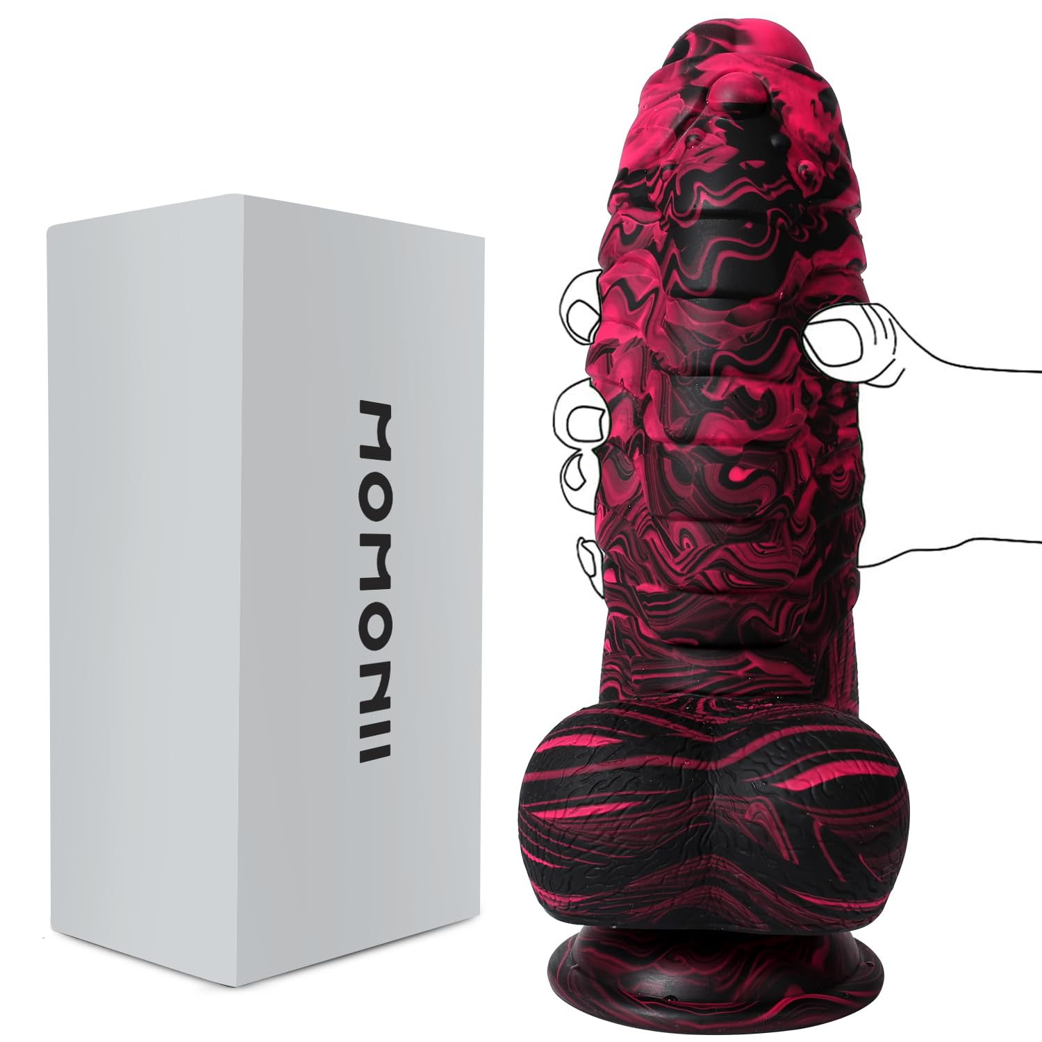 2.36 '' Diameter Fantasy Huge Thick Dildo, Big Realistic Colorful Flexible Dildos Stimulator with Strong Suction Cup for Hands-F