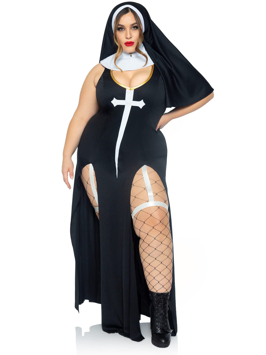 3 Pc Sultry Sinner, Includes D - 1X-2X / Blk/White