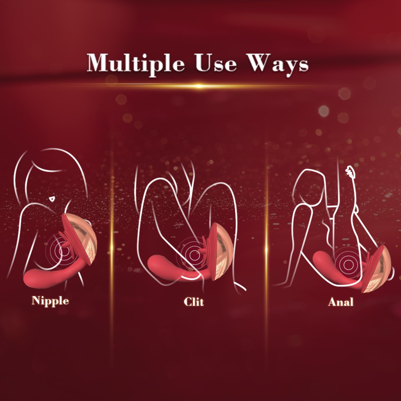 G Spot Vibrator with Tongue Licking Clitoral Stimulator, Women Adult Sex Toys, Flexible Female Clitoris Vibrators with 10 Lickin