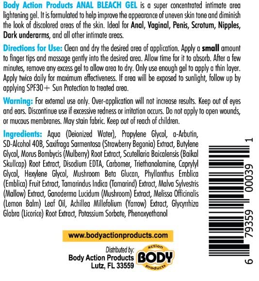 3pk Anal Brightening Bleaching Gel for intimate body vaginal and anal bleach (.30fl oz)