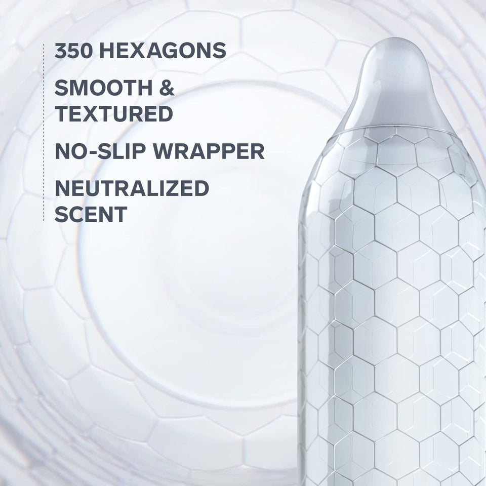 Lelo Hex Original Ultra Thin Condoms With Increased Strength, Male Condom, Lubricated Condoms For Men, 2.12-Inch/54 Mm Diameter