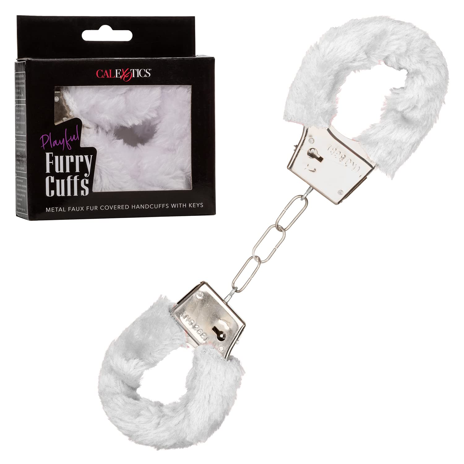 Playful Furry Cuffs - White