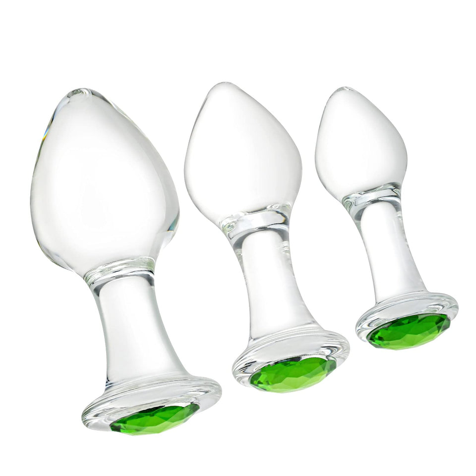 Crystal Anal Plug Bum Plugs Jewelry Anal Trainer Toys Glass Massage Butt Plug Large Medium Small Anal Stimulation Sex Toy for Un