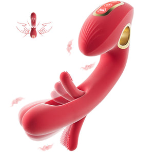 G Spot Vibrator Sex Toys - Rabbit Vibrators Adult Sex Toy for Women, Clitoral Stimulator Dildo with 10 Vibration & 7 Flapping Mo
