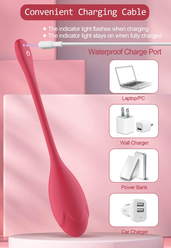 Bullet Dildo Vibrator Rose Sex Toy, Vibrators with Video App Remote Control, 9 Music Modes, Silicone Waterproof Magnetic Chargin