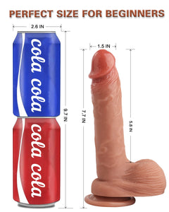 Realistic Dildo for Beginners Lifelike Huge Silicone Dildo, with Strong Suction Cup for Hands-Free Play, Realistic Penis for G-S