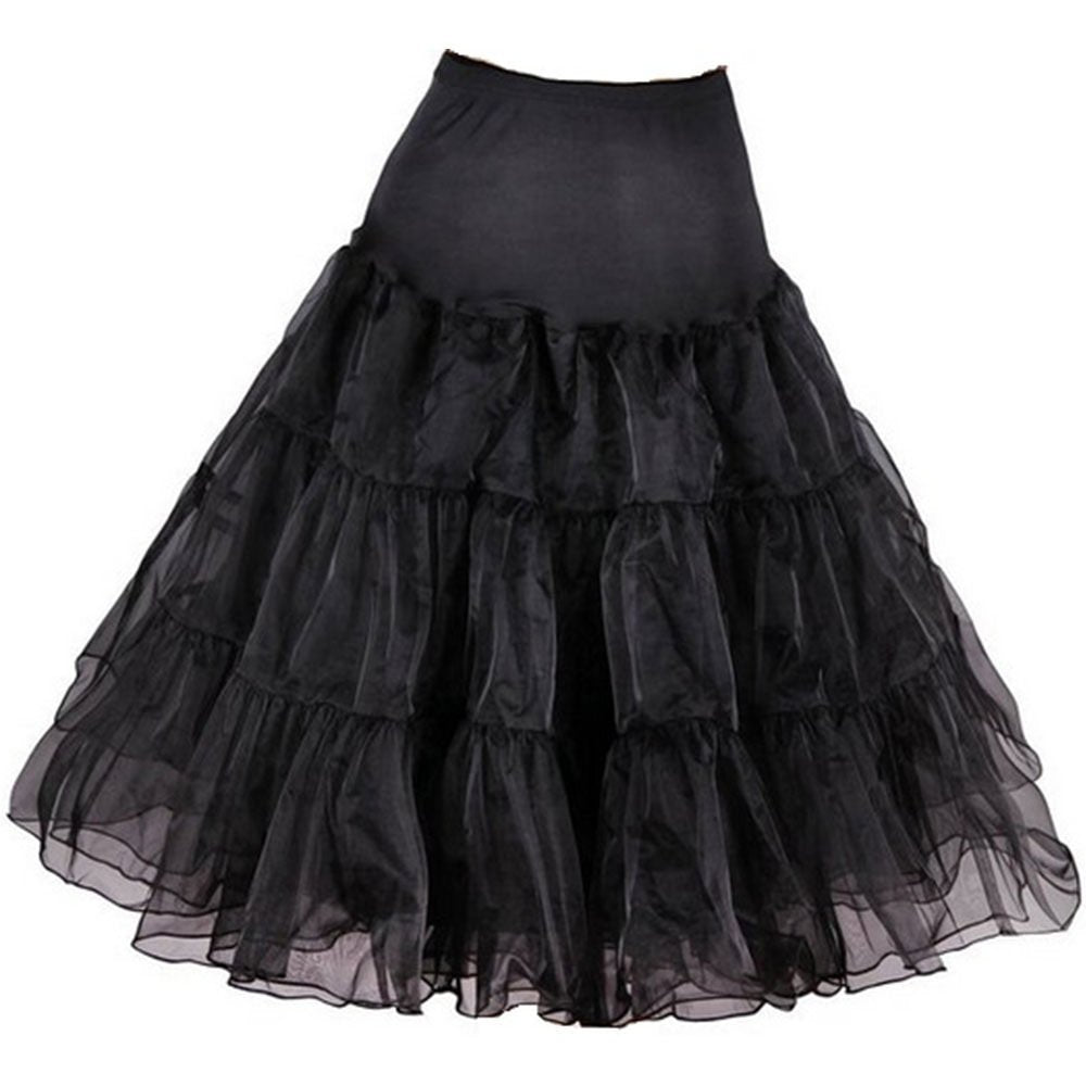 Malco Modes Vintage Rockabilly Tutu Petticoat for Full Tulle Skirt | SMD Black Petticoat for Women