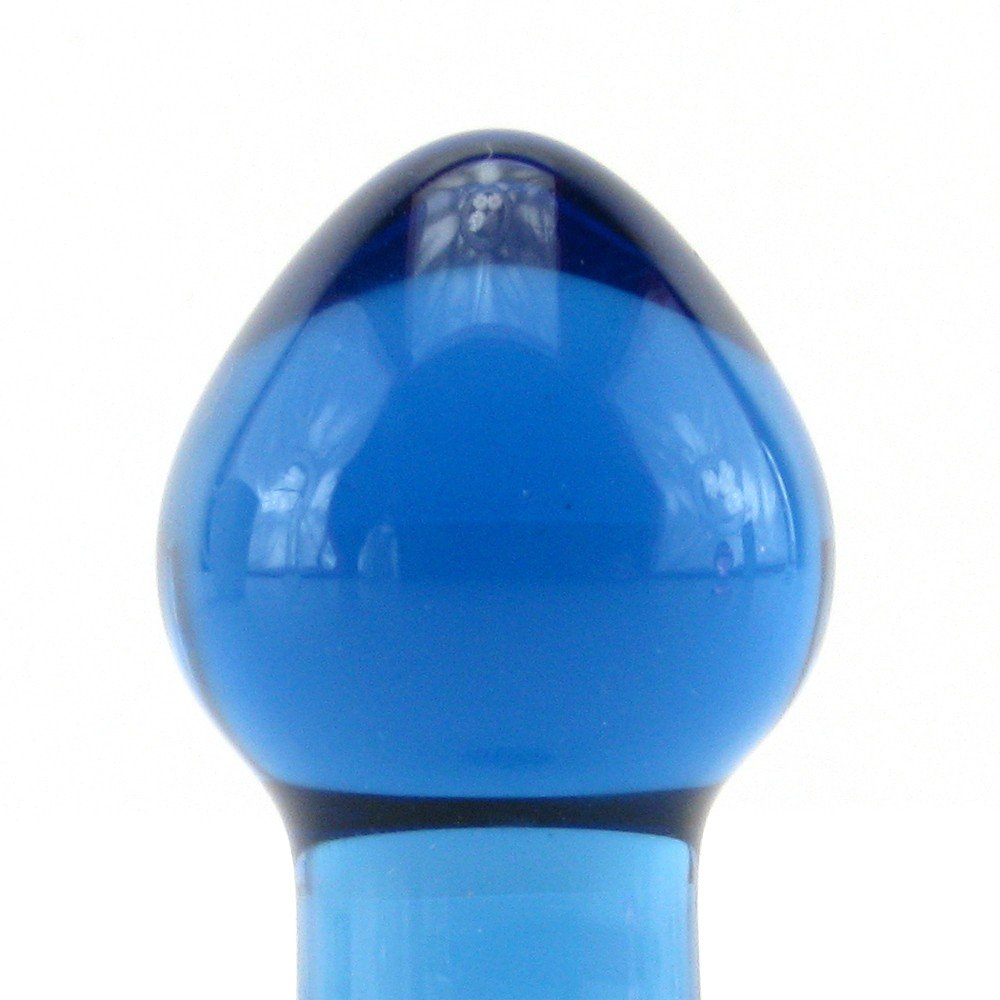 Ns Novelties Crystal Premium Glass Plug, Blue, Small