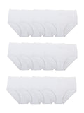 Fruit of the Loom womens Tag Free Cotton Panties (Regular & Plus Size) Briefs, Brief - 12 Pack White, 10 US