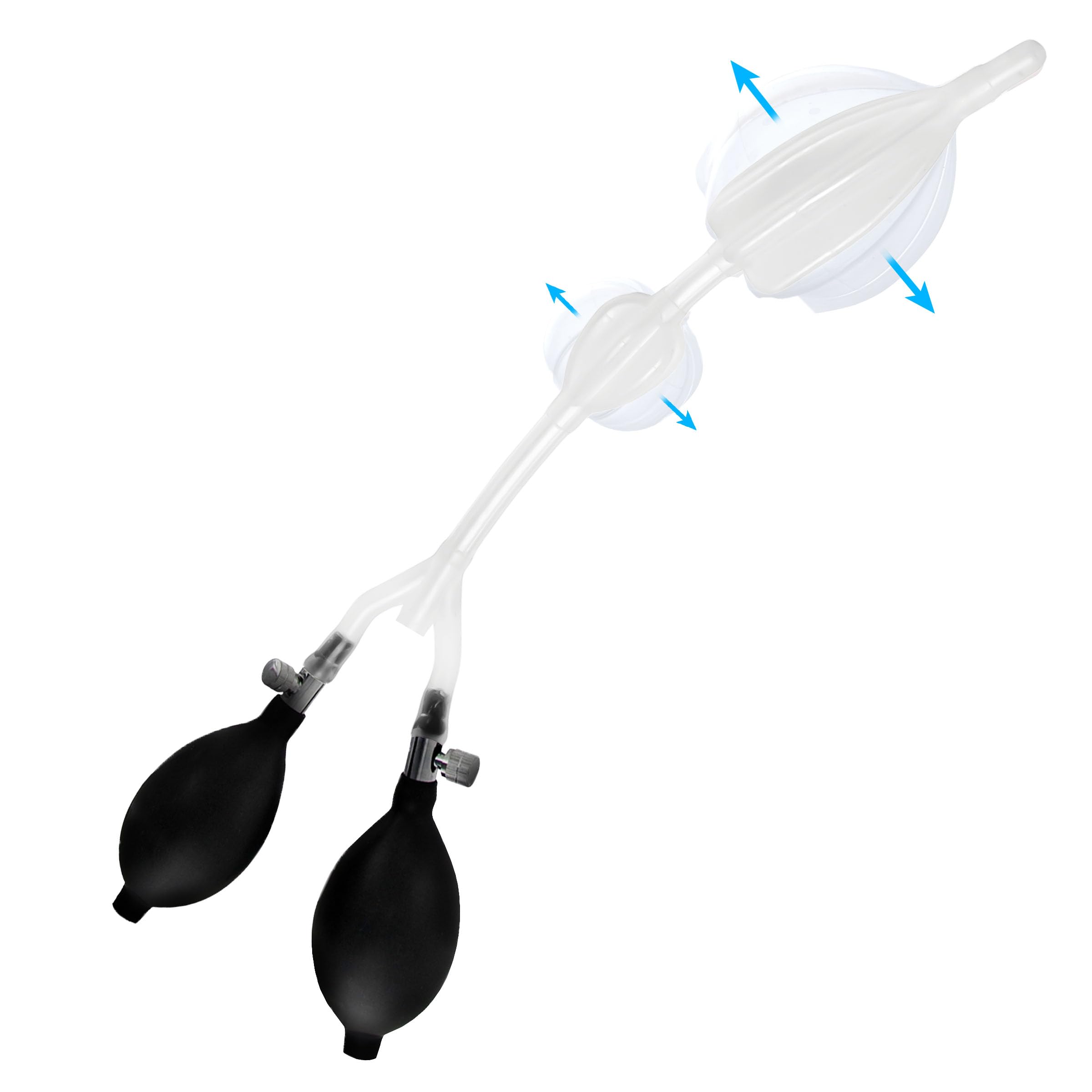 Cleanstream Double Bulb Silicone Anal Enema Catheter, No-Mess Colon Cleanse, 17.5 Inches, Easy to Use