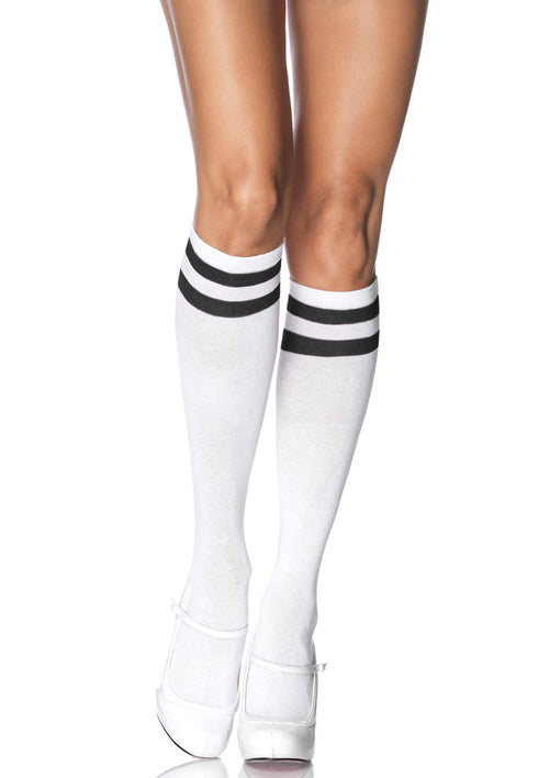 Athletic Knee Highs O/S White/