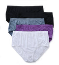 FOL Womens Plus Size Fit For Me 5 Pack Cotton Brief Panties, Assorted, 12