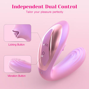 Tracy's Dog Clitoral Licking G Spot Vibrator, Remote Control Adult Toys for Women Couple Play, Vibrating Sex Toy for Double Stim