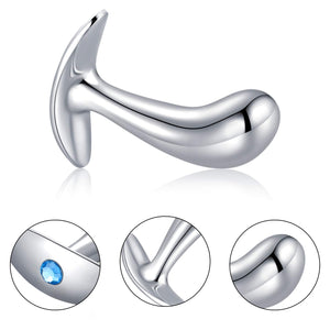 Butt Plug Trainer Kit with Flared Base Metal Anal Plugs Prostate Massage Temperature Stimulation Adult Sex Toys for Men Women