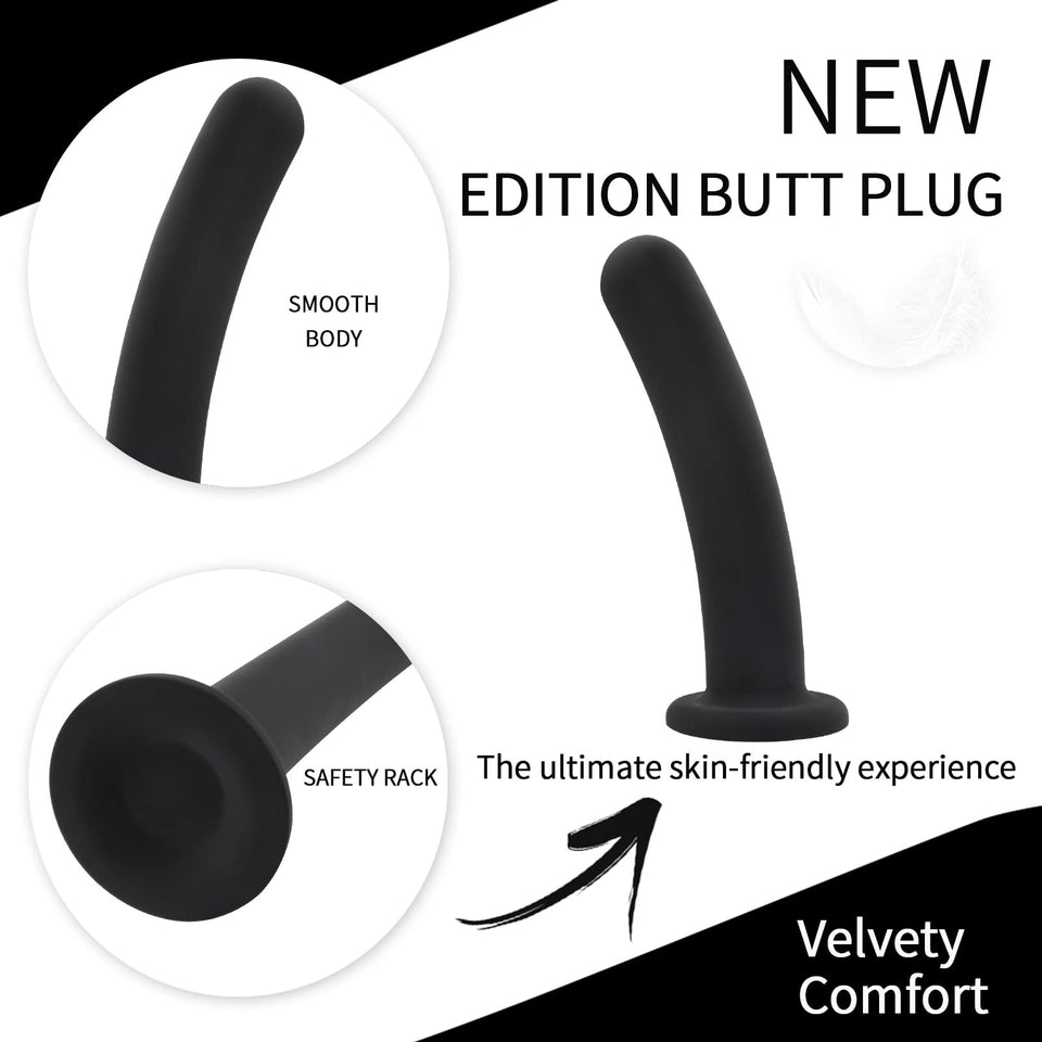Anal Dildos Anal Plug Training Set,3 Sizes Silicone Butt Plug Anal Trainer Kit with Strong Suction Cup Base Anal Toys Sex Toys f