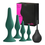 Hisionlee Sex Toys 4PCS Butt Anal Plug Set Silicone Anal Butt Plug Adult Sexy Toys for Women,Men and Beginners (Green)