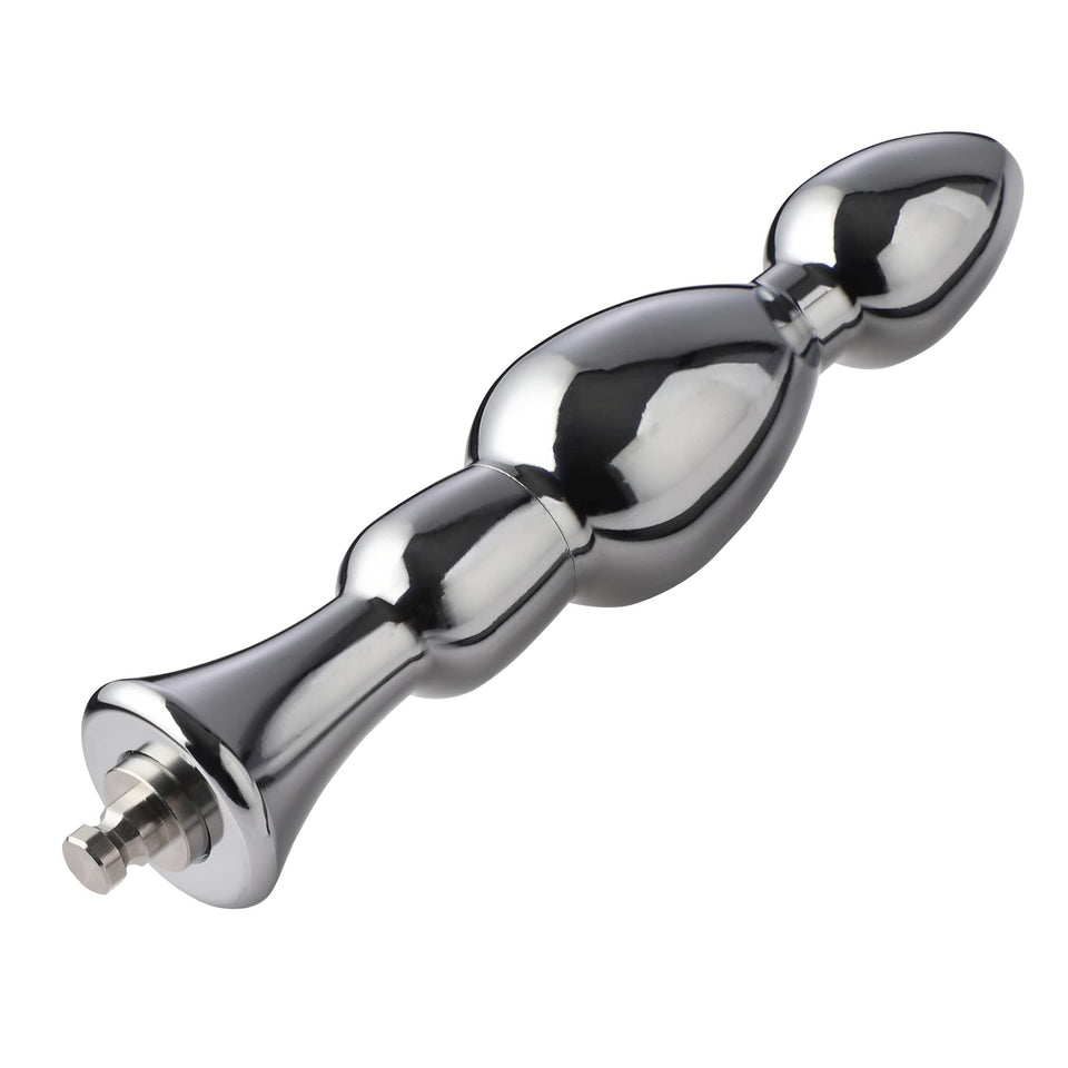 Hismith 6.15Metal Bead Anal Dildo, Smooth Aluminium Anal Wand with KlicLok System for Premium Sex Machine