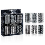 The 9'S Crystalline Tpr Cock Sleeves-Clear 6Pk