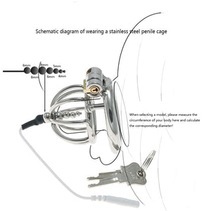 Electric Shock Chastity Lock with Bead Chastity Cage Metal Anal Plug Combination Electric Shock Set Sex Toy