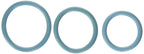 M2m Cock Ring, Nitrile, 3 Piece Set, Sky Blue