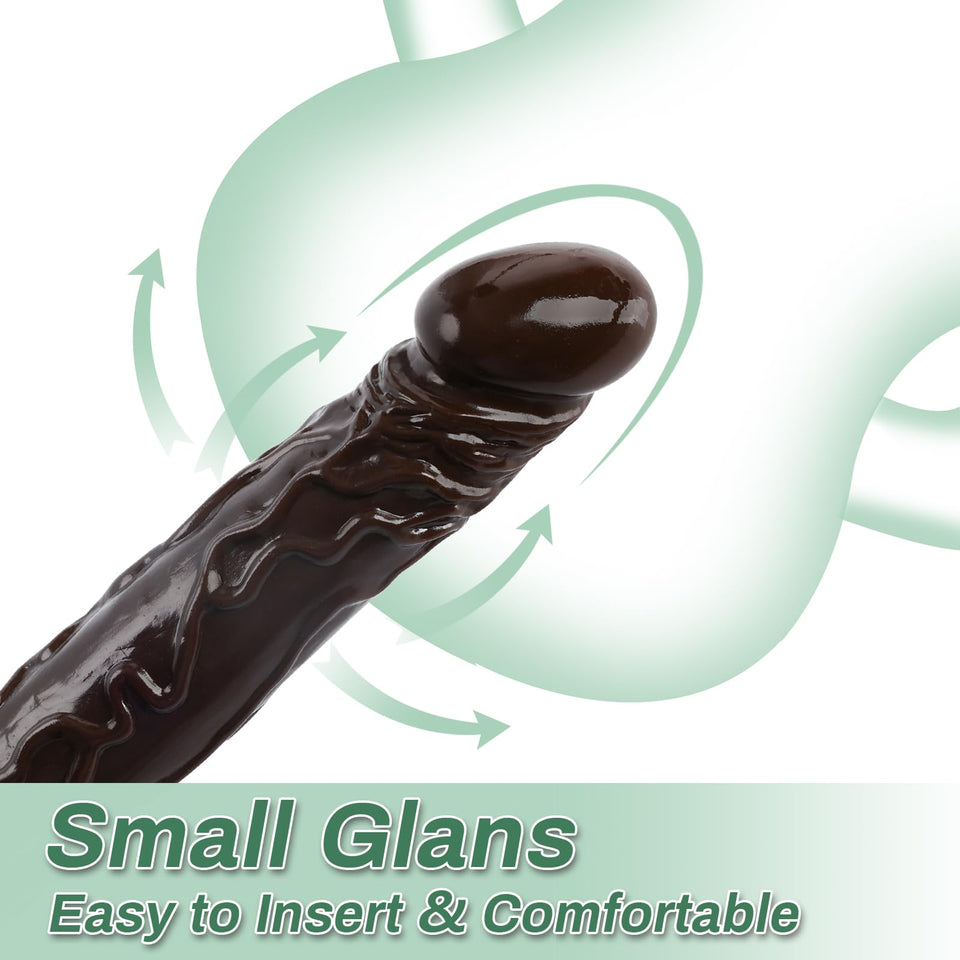 XINBALE Realistic Dildo, Total Length 13.6 '' Insertion Length 12.2 '' and 1.73 '' Diameter Dildo, Big Huge Dildo with Strong Su