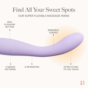 Ava ARC G-Spot Vibrator Wand | Adult Sex Toys | Nipple & Clit Stimulator Finger Vibrators | 4 Patterns & 3 Intensities | Waterpr