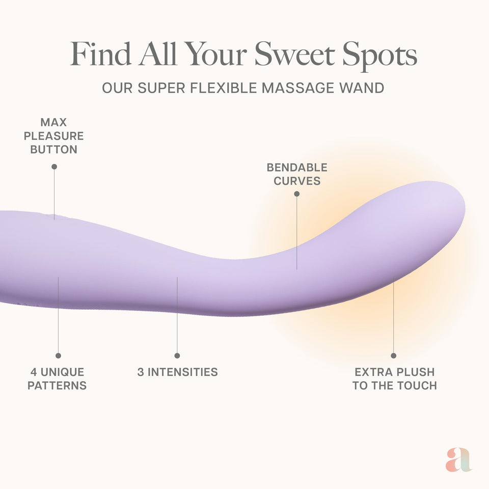 Ava ARC G-Spot Vibrator Wand | Adult Sex Toys | Nipple & Clit Stimulator Finger Vibrators | 4 Patterns & 3 Intensities | Waterpr