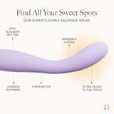 Ava ARC G-Spot Vibrator Wand | Adult Sex Toys | Nipple & Clit Stimulator Finger Vibrators | 4 Patterns & 3 Intensities | Waterpr