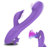 Clitoral Sucking G-spot Rabbit Vibrator - 3 in 1 Realistic Dildo Nipple Clitoris Vagina Stimulator with 10 Vibration & 5 Suction
