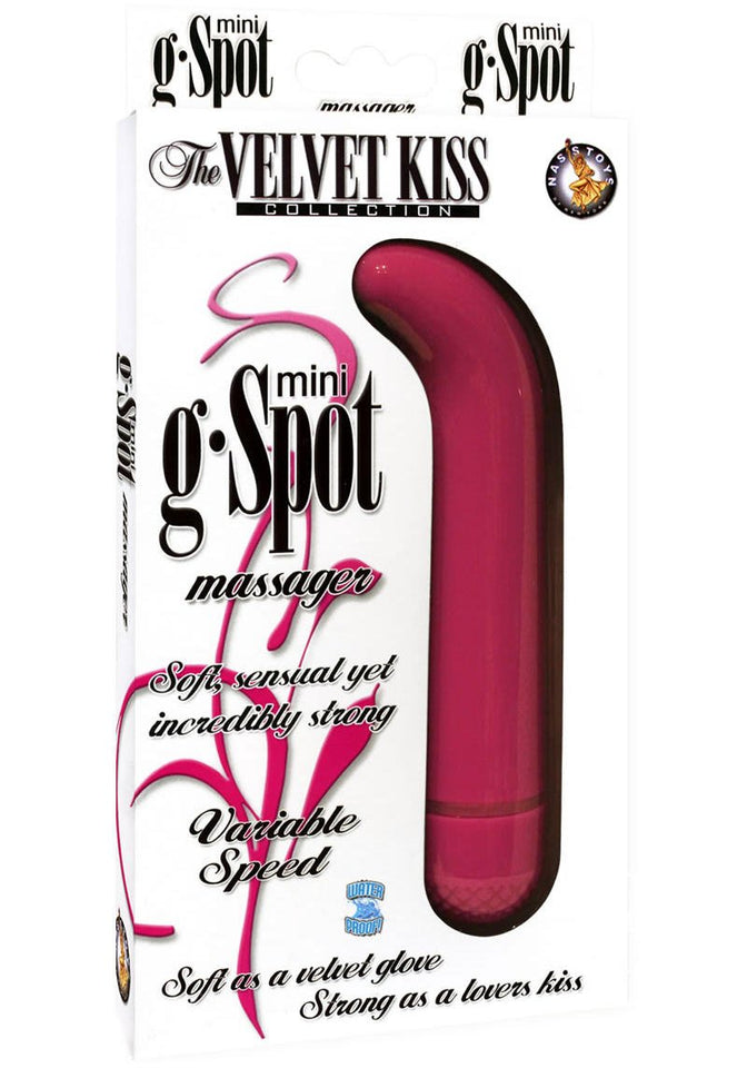 Velvet Kiss Collection Mini G-Spot Massager Multispeed Waterproof, Pink