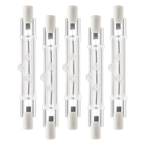 Jaenmsa R7S Bulbs,5 Pack Halogen Bulbs R7S T3 78Mm 150W 120Vj Type 120 Volt Halogen Light Bulb With Long Lifespan, 3 Inch Long D