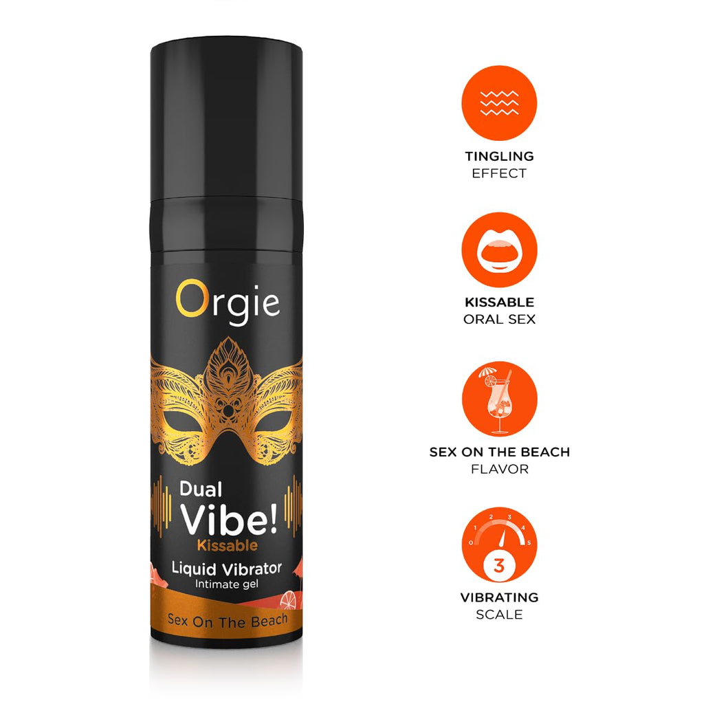Orgie Dual Vibe! Intimate Arousal Gel-Sex On The Beach