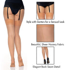 Sheer Back Seam Stocking O/S N