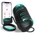Male Sex Toys for Men Vibrator, 9 Vibrating Stretchy Male Masturbator with 2 Cock Penis Ring, APP & Remote Control, Penis Traine