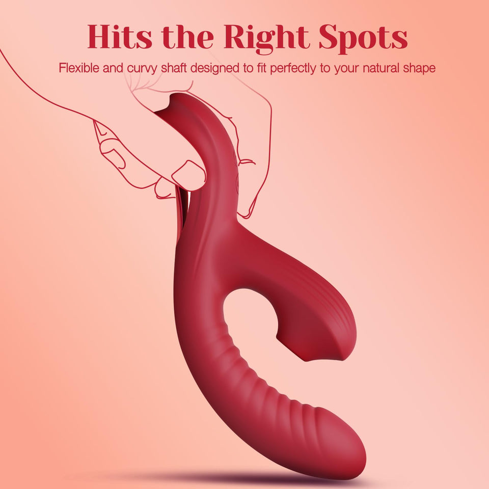 Tracys Dog Rabbit Sucking Vibrator - Adult Sex Toys for Clitoral G Spot Stimulation, 3 Suction & 10 Vibration & Come-Hither Mode