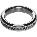 M2M Ring Stainless Steel 1.75 Inch, Chain Inlay
