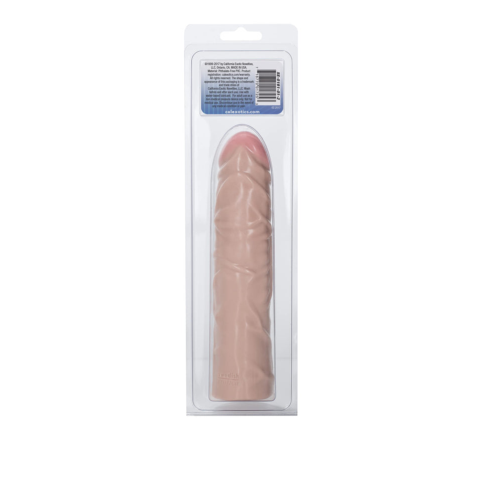 California Exotics Veined Chubby Dildo, Ivory, 8.5 Inches