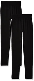 32 Degrees Womens 2 Pack Performance Ultra Light Thermal Baselayer Legging Pant, Black/Black, X-Large